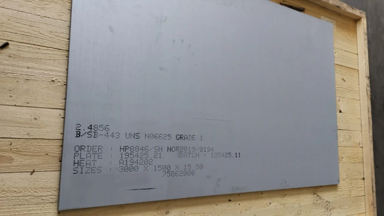 Uns N06625 Grade 1 Plate Uns N06625 Grade 1 Plate